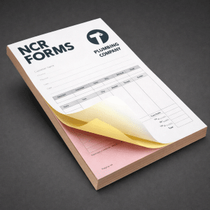 3-part NCR forms and NCR receipt pads. We print custom NCR and we offer the option of numbering and other variables to be included.