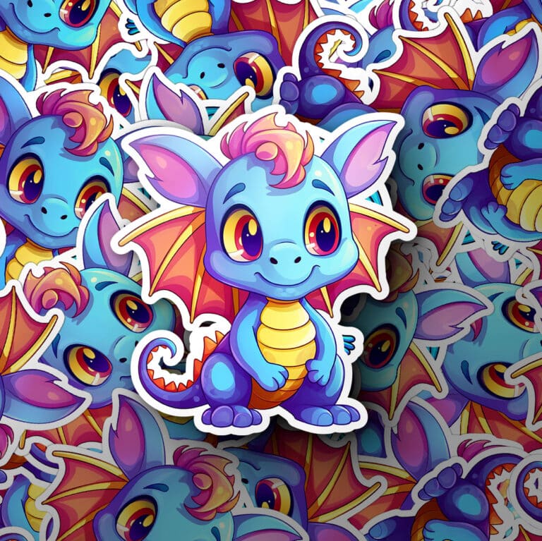 Die-cut sticker printing. Custom vinyl stickers available in matte or gloss laminate