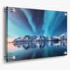 Custom acrylic print mounted with chrome standoffs