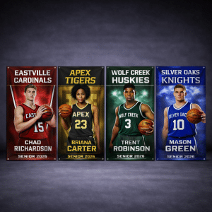 Basketball player banners