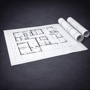 Blueprint printing services. Professional plan printing, architectural drawings. Printed to scale in black only or color.
