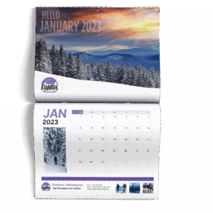 Custom wall calendar printed in full color