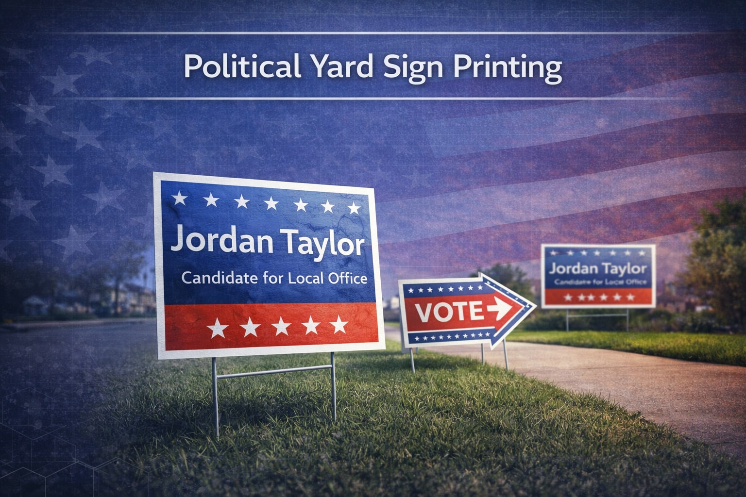 yard sign printing for political candidates and elections