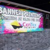 Weather-resistant custom banner for outdoor use