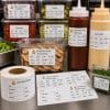 custom printed kitchen labels, food container labels, cooler inventory labels