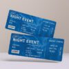 Custom printed event tickets with numbering