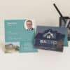 Custom fold over card printed in full color with envelope.