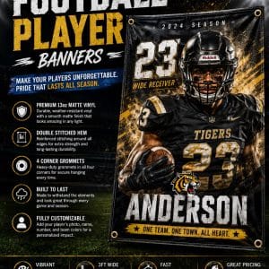 football banners for high school football team players