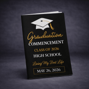 Graduation program printing. We print programs for high school graduations and university graduations