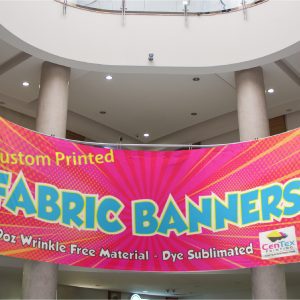 fabric banner printing - we print our fabric banners on 9oz wrinkle free material
