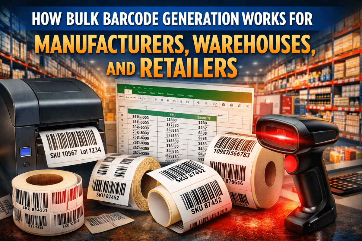 how bulk barcode generation and printing works