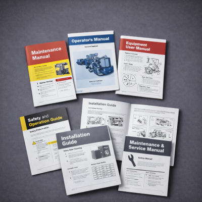 Instruction manual printing for installations and OEM products