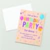 Custom printed invitations with white A7 envelopes.