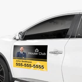 Custom car magnet with business branding