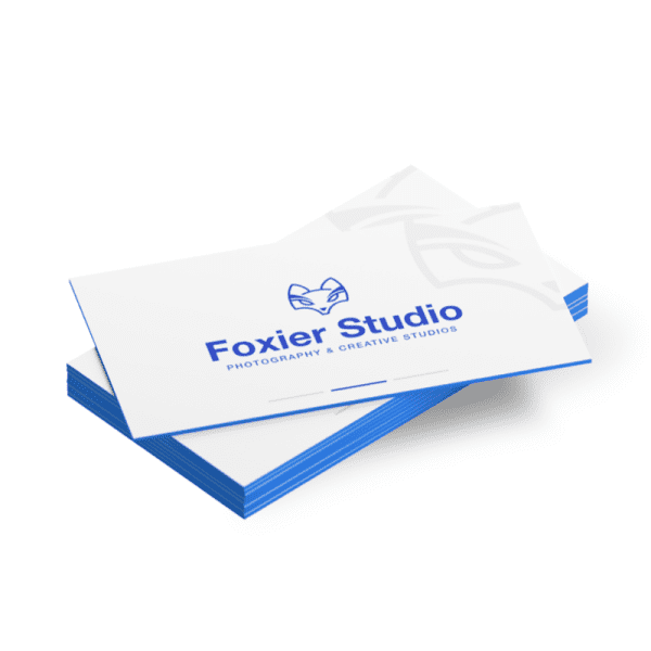 Painted Edge Business Card printed in full color on 32pt matte stock