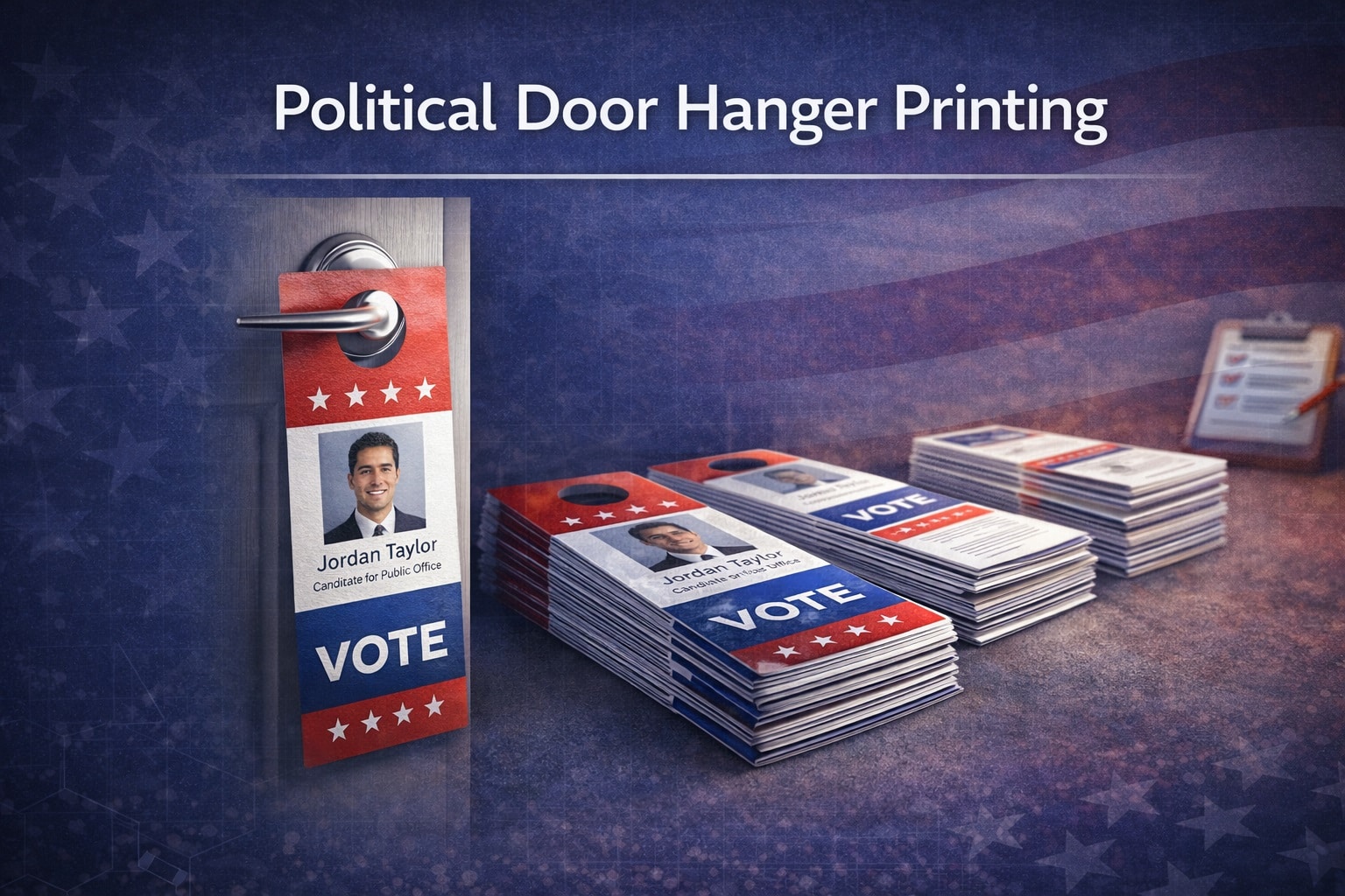 Door hanger printing for political campaigns and elections