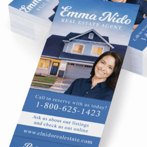 Stack of rack cards printed for real estate and realtors