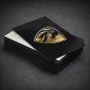 Raised foil business cards. Raised foil gives the look of a metallic business card. Available in gold or silver foil.