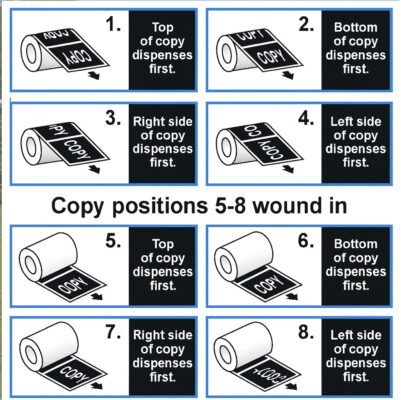 Roll label application guide