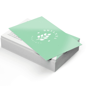 Soft Touch business card with suede-like lamination on 19pt stock