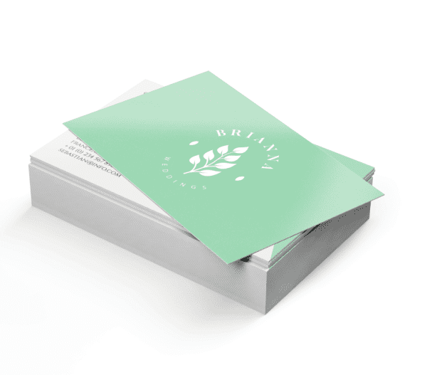 Soft Touch business card with suede-like lamination on 19pt stock