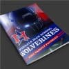 Custom printed high school football program booklet with full color cover and saddle-stitched binding.