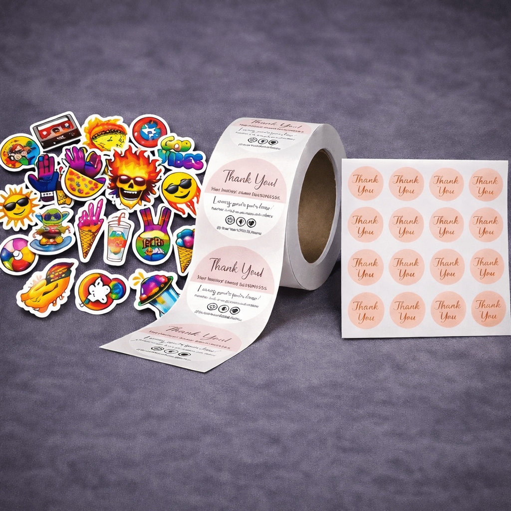 Custom printed roll labels and stickers