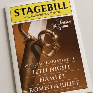 Custom printed theatre programs