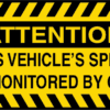 GPS vehicle safety decal for commercial fleets