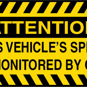 GPS vehicle safety decal for commercial fleets