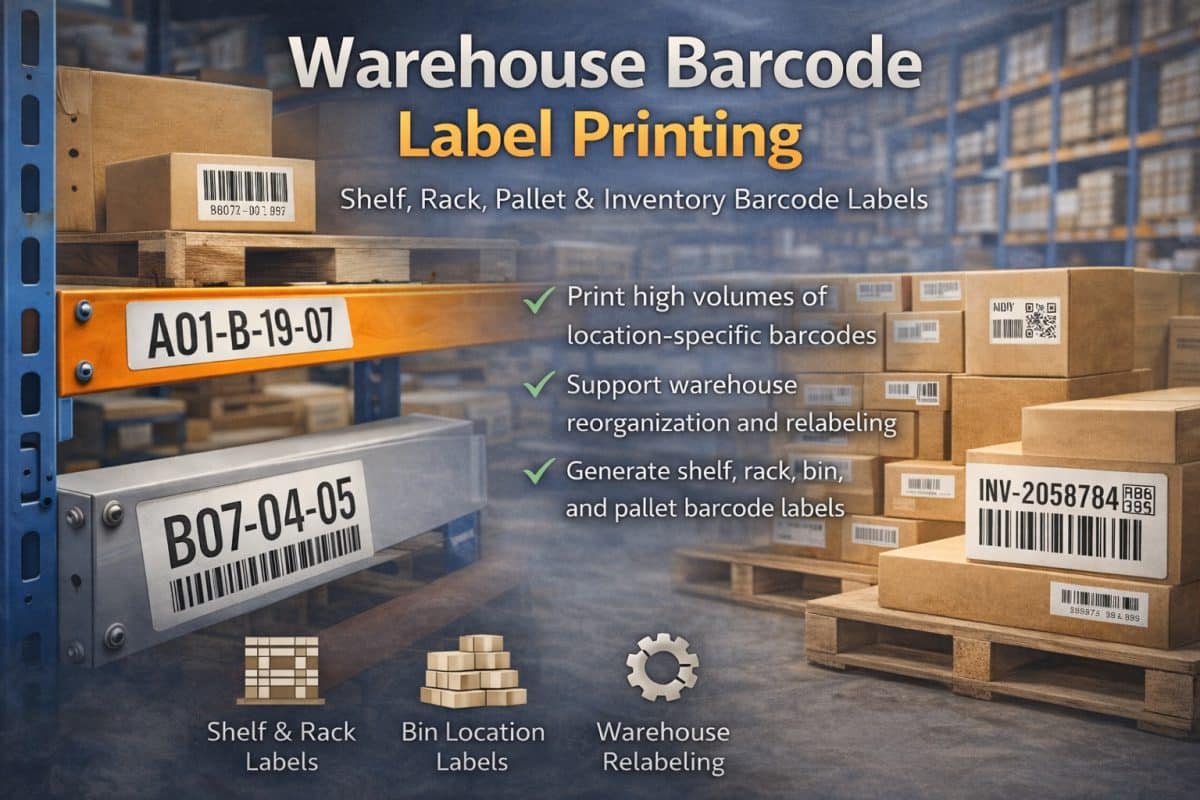 warehouse barcode label printing