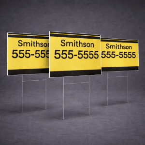 Custom printed yard signs and coroplast signs